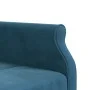 L-förmiges Schlafsofa aus blauem Samt, 271 x 140 x 70 cm von , Sofas - Ref: Foro24-3157220, Preis: 491,59 €, Rabatt: %