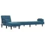 L-förmiges Schlafsofa aus blauem Samt, 260 x 140 x 70 cm von , Sofas - Ref: Foro24-3157241, Preis: 413,49 €, Rabatt: %