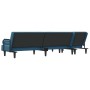 L-förmiges Schlafsofa aus blauem Samt, 260 x 140 x 70 cm von , Sofas - Ref: Foro24-3157241, Preis: 415,32 €, Rabatt: %