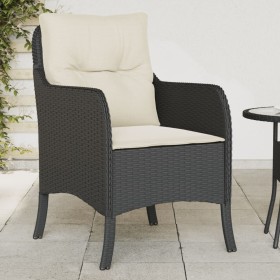 Gartensofas mit Kissen, 2 Stück, aus schwarzem Kunststoff-Rattan. von , Gartenstühle - Ref: Foro24-365144, Preis: 193,78 €, R...