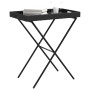 Tisch mit klappbarem Tablett aus schwarzem synthetischem Rattan 65x40x75 cm von , Gartentische - Ref: Foro24-365127, Preis: 4...