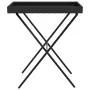 Tisch mit klappbarem Tablett aus schwarzem synthetischem Rattan 65x40x75 cm von , Gartentische - Ref: Foro24-365127, Preis: 4...