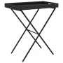 Tisch mit klappbarem Tablett aus schwarzem synthetischem Rattan 65x40x75 cm von , Gartentische - Ref: Foro24-365127, Preis: 4...