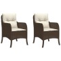 Gartenstühle mit Kissen, 2 Stück, braunes Kunststoff-Rattan von , Gartenstühle - Ref: Foro24-365146, Preis: 195,46 €, Rabatt: %