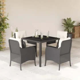 Gartenmöbel-Set, 5-teilig, mit schwarzen Polstern aus synthetischem Rattan von , Gartensets - Ref: Foro24-3211843, Preis: 460...