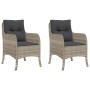 Gartensofas mit Kissen, 2 Stück, aus grauem synthetischem Rattan. von , Gartenstühle - Ref: Foro24-365150, Preis: 195,04 €, R...
