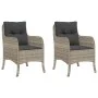 Sillones de jardín con cojines 2 uds ratán sintético gris by , Garden chairs - Ref: Foro24-365150, Price: 207,53 €, Discount: %