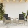 Sillones de jardín con cojines 2 uds ratán sintético gris by , Garden chairs - Ref: Foro24-365150, Price: 207,53 €, Discount: %