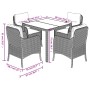 Gartenmöbel-Set, 5-teilig, mit schwarzen Polstern aus synthetischem Rattan von , Gartensets - Ref: Foro24-3211843, Preis: 483...