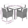 Set de muebles jardín 5 pzas con cojines ratán sintético negro by , Garden sets - Ref: Foro24-3211843, Price: 484,34 €, Disco...
