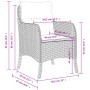 Gartensofas mit Kissen, 2 Stück, aus grauem synthetischem Rattan. von , Gartenstühle - Ref: Foro24-365150, Preis: 195,04 €, R...