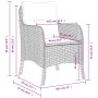 Sillones de jardín con cojines 2 uds ratán sintético gris by , Garden chairs - Ref: Foro24-365150, Price: 207,53 €, Discount: %