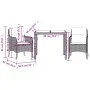Garten-Essgruppe, 3-teilig, mit schwarzen Polstern aus synthetischem Rattan von , Gartensets - Ref: Foro24-3211848, Preis: 28...