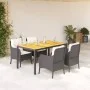Set de muebles jardín 5 pzas con cojines ratán sintético negro by , Garden sets - Ref: Foro24-3211862, Price: 534,52 €, Disco...