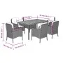 Set de comedor de jardín 7 pzas y cojines ratán sintético negro by , Garden sets - Ref: Foro24-3211869, Price: 760,94 €, Disc...