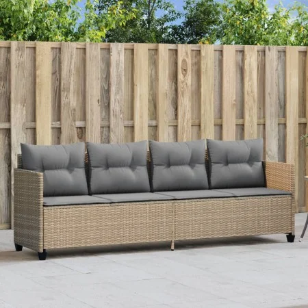Tumbona con cojines ratán sintético beige by , Loungers - Ref: Foro24-368329, Price: 212,97 €, Discount: %