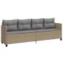 Tumbona con cojines ratán sintético beige by , Loungers - Ref: Foro24-368329, Price: 212,97 €, Discount: %