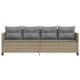Tumbona con cojines ratán sintético beige by , Loungers - Ref: Foro24-368329, Price: 212,97 €, Discount: %