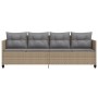 Tumbona con cojines ratán sintético beige by , Loungers - Ref: Foro24-368329, Price: 216,67 €, Discount: %