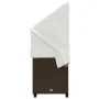 Tumbona con capota y cojines ratán sintético marrón de , Tumbonas - Ref: Foro24-368336, Precio: 245,82 €, Descuento: %
