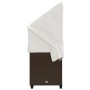Tumbona con capota y cojines ratán sintético marrón by , Loungers - Ref: Foro24-368336, Price: 249,97 €, Discount: %