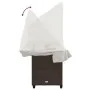 Tumbona con capota y cojines ratán sintético marrón de , Tumbonas - Ref: Foro24-368336, Precio: 245,82 €, Descuento: %