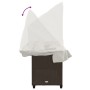 Tumbona con capota y cojines ratán sintético marrón by , Loungers - Ref: Foro24-368336, Price: 249,97 €, Discount: %