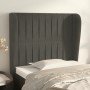 Cabecero con orejas de terciopelo gris oscuro 83x23x118/128 cm en Cabeceros y pies de cama | Comprar online en Foro24