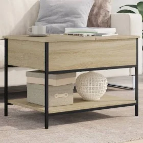 Wohnzimmertisch aus Holz mit Metallrahmen in Sonoma-Eiche, 70x50x50cm. von , Couchtisch - Ref: Foro24-845342, Preis: 52,77 €,...