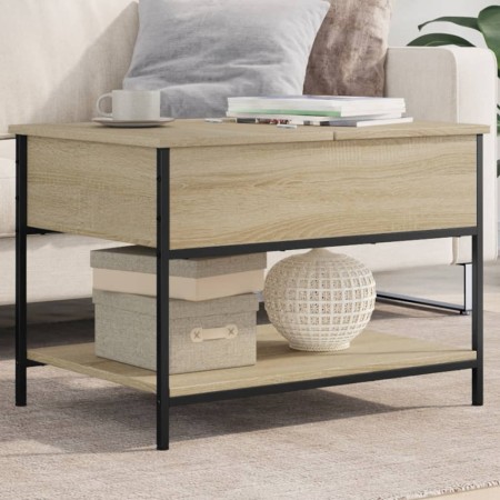 Mesa de centro madera ingeniería metal roble Sonoma 70x50x50cm by , Coffee table - Ref: Foro24-845342, Price: 53,19 €, Discou...