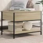 Mesa de centro madera ingeniería metal roble Sonoma 70x50x50cm by , Coffee table - Ref: Foro24-845342, Price: 53,41 €, Discou...