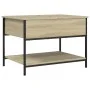 Mesa de centro madera ingeniería metal roble Sonoma 70x50x50cm by , Coffee table - Ref: Foro24-845342, Price: 53,41 €, Discou...