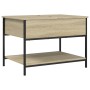Mesa de centro madera ingeniería metal roble Sonoma 70x50x50cm by , Coffee table - Ref: Foro24-845342, Price: 53,19 €, Discou...