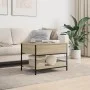 Mesa de centro madera ingeniería metal roble Sonoma 70x50x50cm by , Coffee table - Ref: Foro24-845342, Price: 53,41 €, Discou...