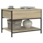 Mesa de centro madera ingeniería metal roble Sonoma 70x50x50cm by , Coffee table - Ref: Foro24-845342, Price: 53,41 €, Discou...
