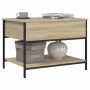 Mesa de centro madera ingeniería metal roble Sonoma 70x50x50cm by , Coffee table - Ref: Foro24-845342, Price: 53,19 €, Discou...