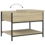 Wohnzimmertisch aus Holz mit Metallrahmen in Sonoma-Eiche, 70x50x50cm. von , Couchtisch - Ref: Foro24-845342, Preis: 52,77 €,...