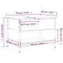 Mesa de centro madera ingeniería metal roble Sonoma 70x50x50cm by , Coffee table - Ref: Foro24-845342, Price: 53,41 €, Discou...