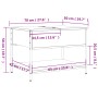 Mesa de centro madera ingeniería metal roble Sonoma 70x50x50cm by , Coffee table - Ref: Foro24-845342, Price: 53,19 €, Discou...