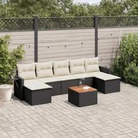 Set de sofás de jardín 8 piezas y cojines ratán sintético negro by , Garden sets - Ref: Foro24-3257022, Price: 434,80 €, Disc...