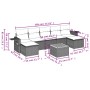 Set de sofás de jardín 8 piezas y cojines ratán sintético negro by , Garden sets - Ref: Foro24-3257022, Price: 440,38 €, Disc...