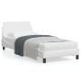 Bettgestell mit Kopfteil aus weißem Kunstleder 90x200cm von , Betten und Lattenroste - Ref: Foro24-373119, Preis: 113,90 €, R...