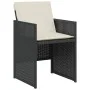Tischchen und Stühle mit 3-teiligen schwarzen Kunststoff-Rattan-Kissen. von , Gartensets - Ref: Foro24-365062, Preis: 160,85 ...