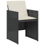 Tischchen und Stühle mit 3-teiligen schwarzen Kunststoff-Rattan-Kissen. von , Gartensets - Ref: Foro24-365062, Preis: 163,57 ...