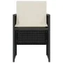 Mesita y sillas con cojines 3 piezas ratán sintético negro by , Garden sets - Ref: Foro24-365062, Price: 161,52 €, Discount: %