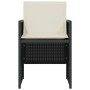 Mesita y sillas con cojines 3 piezas ratán sintético negro by , Garden sets - Ref: Foro24-365062, Price: 163,57 €, Discount: %