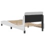 Bettgestell mit Kopfteil aus weißem Kunstleder 90x200cm von , Betten und Lattenroste - Ref: Foro24-373119, Preis: 113,90 €, R...
