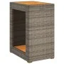 Beistelltisch für den Garten mit grauer PE-Rattan-Holzplatte, 60x40x75 cm. von , Gartentische - Ref: Foro24-366304, Preis: 85...