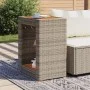 Beistelltisch für den Garten mit grauer PE-Rattan-Holzplatte, 60x40x75 cm. von , Gartentische - Ref: Foro24-366304, Preis: 85...