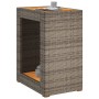 Mesa auxiliar jardín tapa madera ratán PE gris 60x40x75 cm by , Garden tables - Ref: Foro24-366304, Price: 86,79 €, Discount: %